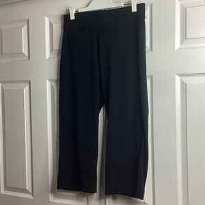 Lands' End Black Wide Leg Capris M Pocket